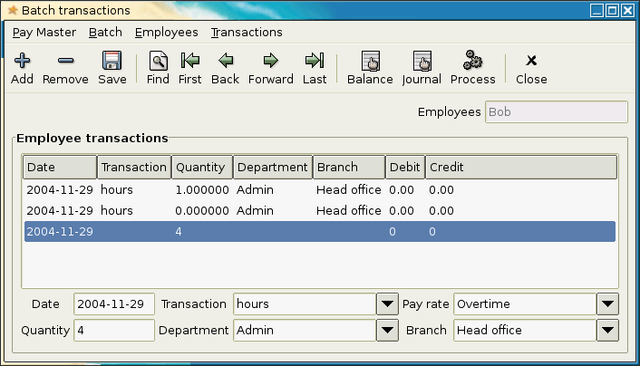 Transactions screenshot